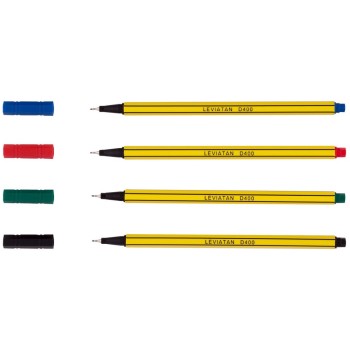 Cienkopis D400 4szt. mix kolorów 105227 LEVIATAN