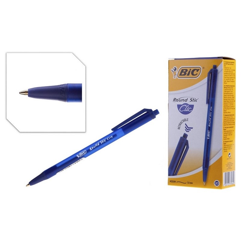 Długopis automatyczny BIC ROUND STIC CLIC niebieski 926376
