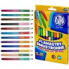 Flamastry dwustronne zestaw 12 sztuk  24 kolory pisaki mazaki 314118001 ASTRA