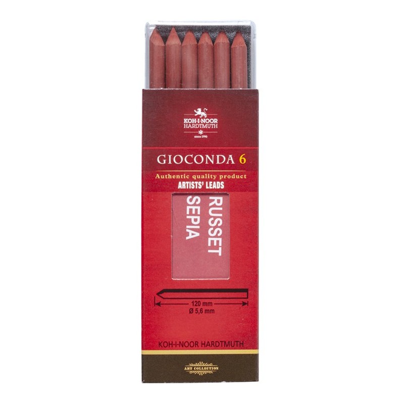 Grafity 5.6mm do KUBUSIA sepia czerwona (6) 4373 KOH-I-NOOR