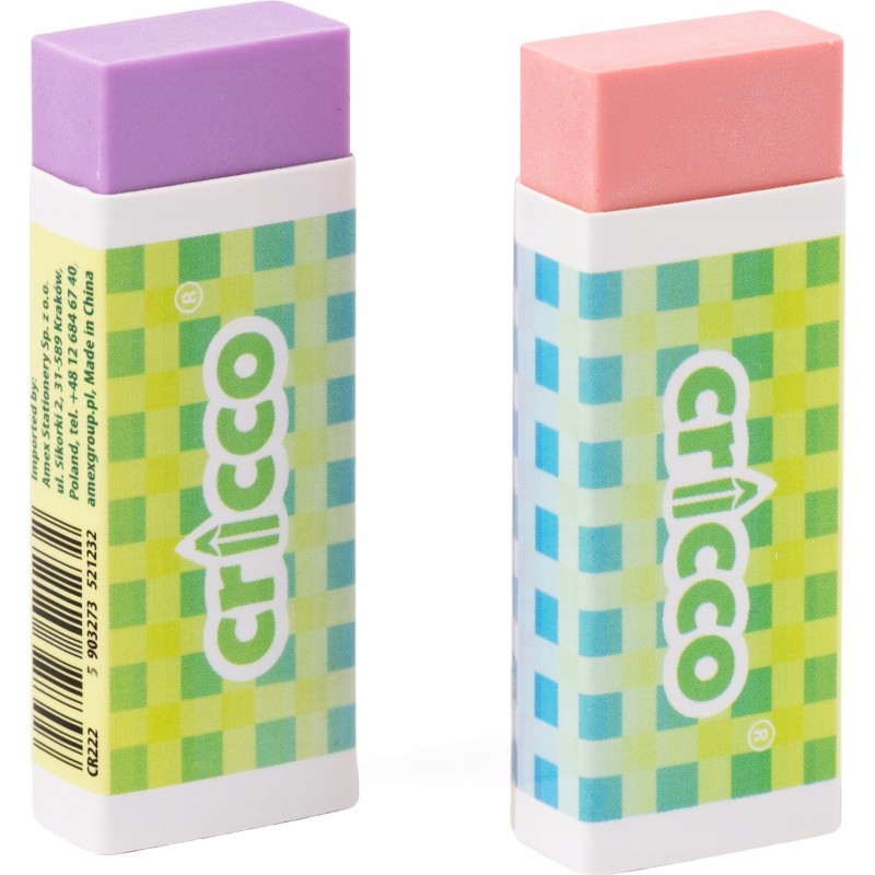 Gumka do ścierania pastelowa CRICCO pvc-free CR222