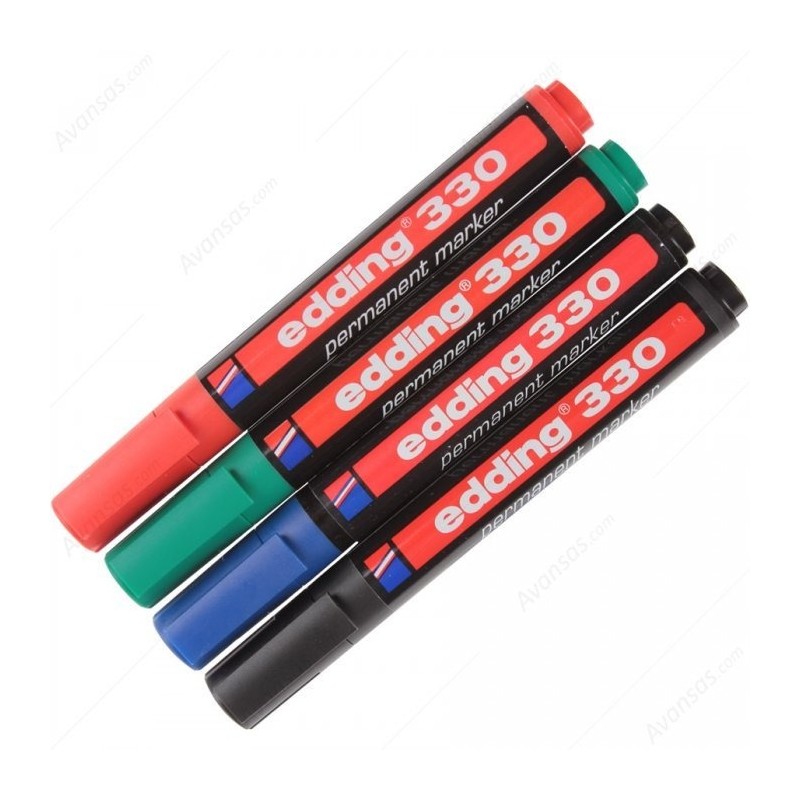 Marker permanentny 330-2 czerwony ścięta końcówka 330/002/CZ EDDING