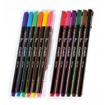 Cienkopis trójkątny 0.7mm 12kolorów KC001-B TETIS