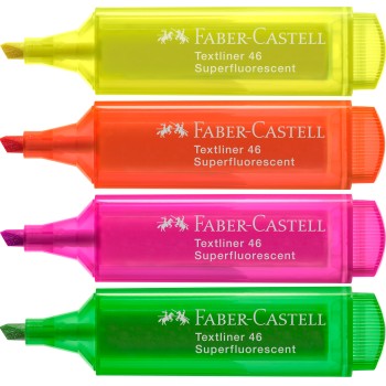 Zakreślacz 1546 4 kolory neonowe opakowanie kartonowe 254644 FABER-CASTELL