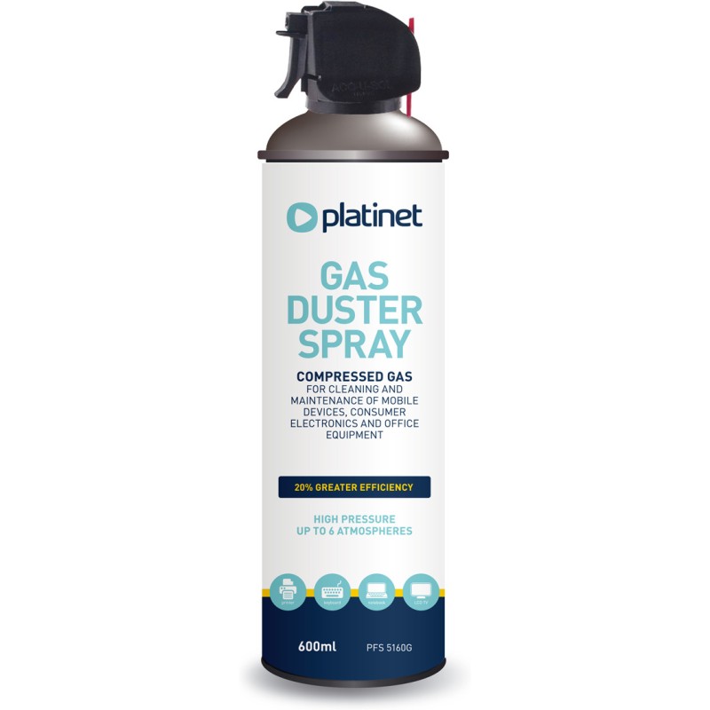 Sprężone powietrze 600ml PLATINET z pistoletem (45085)