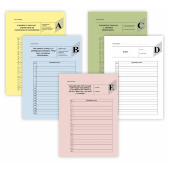 Segregator na akta osobowe A4 PVC granat 0316-0048-02 PANTA PLAST