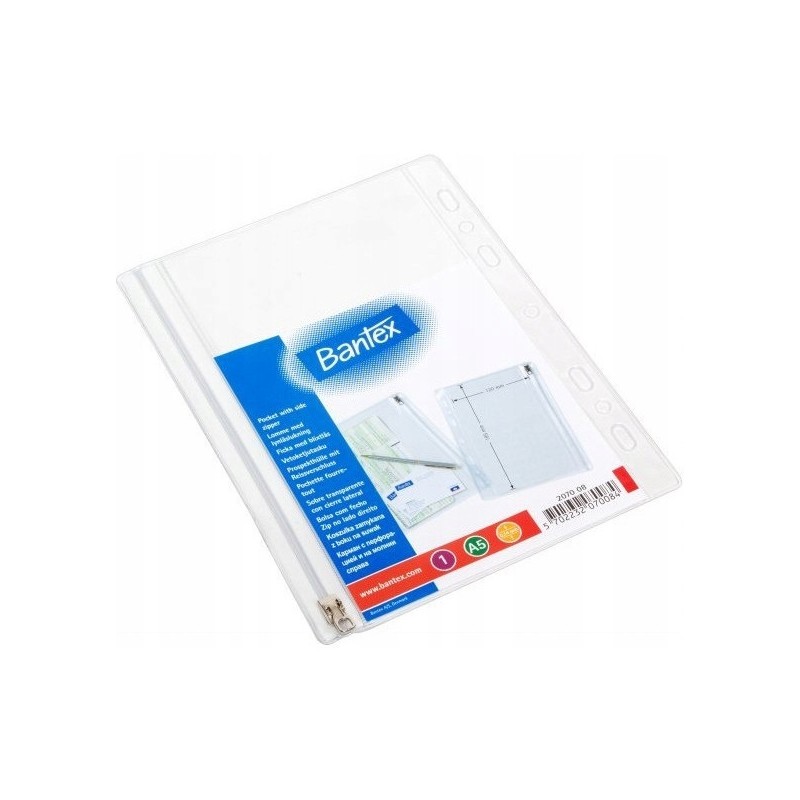 Koszulki groszkowe na suwak A5 140mic 10 sztuk 100550060 BANTEX