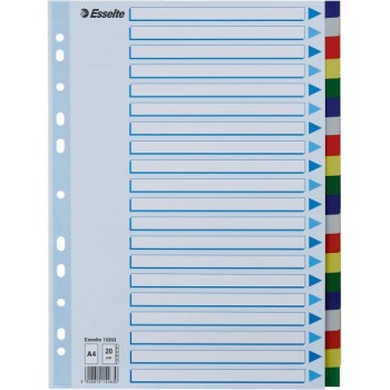 Przekładki plastikowe z PP A4 20 kart 15263 ESSELTE