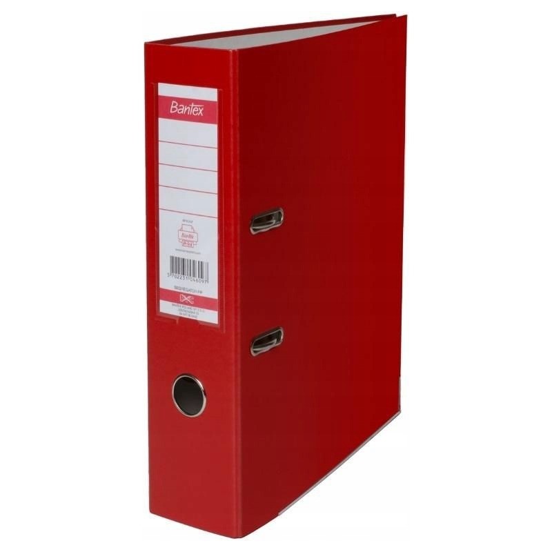 Segregator na dokumenty A4 80mm XXL czerwony z szyną 100551788 BANTEX
