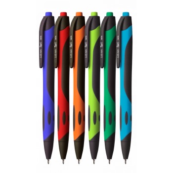 Długopis olejowy TORI 1.0mm, mix kol.obudowy wkład niebieski KD913-NM TETIS