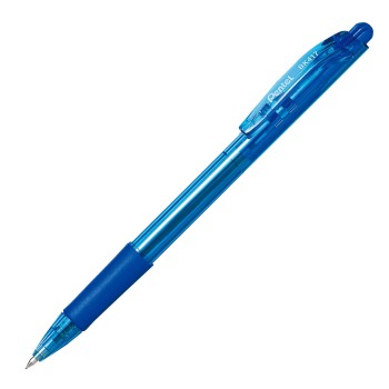 Długopis automatyczny niebieski WOW BK417/C z gumowym uchwytem ergonomiczny PENTEL