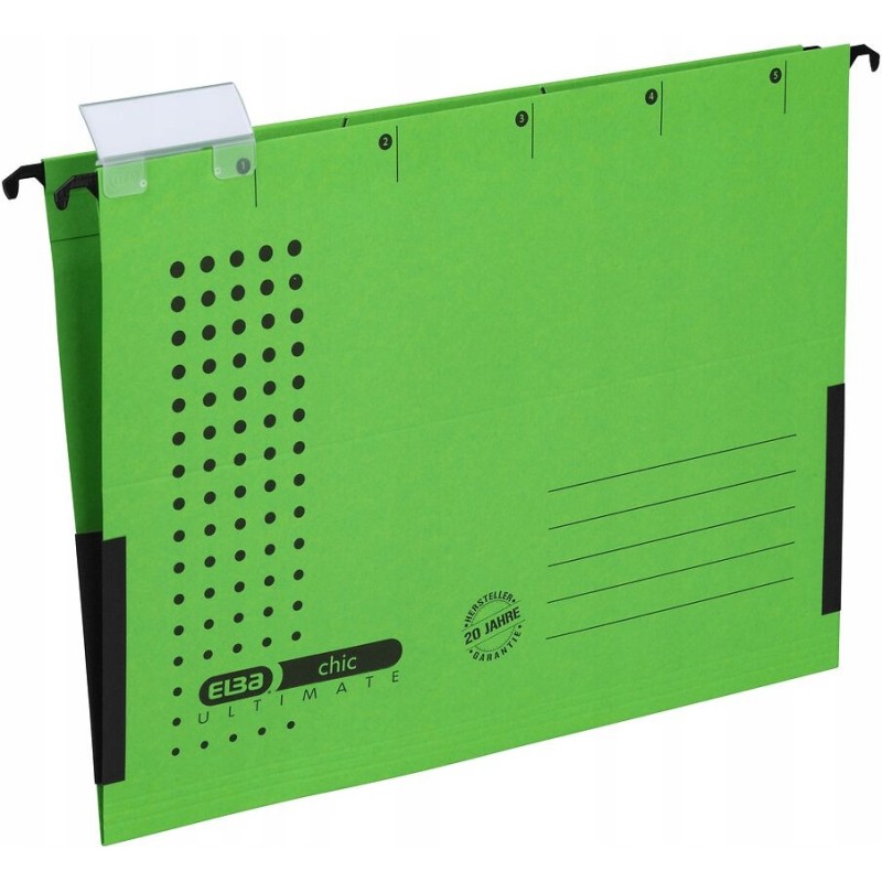 Teczka zawieszana na dokumenty CHIC ULTIMATE harmonijkowa zielona 100552104 ELBA