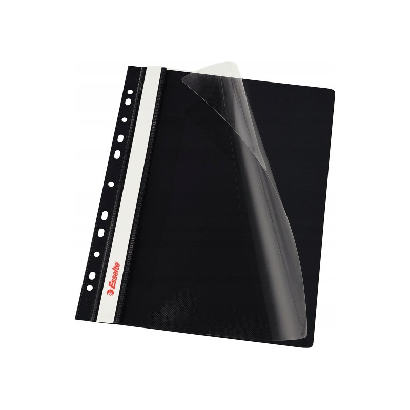 Skoroszyt wpinany ESSELTE czarny 13588 10szt. w folii