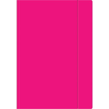 Teczka z gumką A4+ FLUO różowa INTERDRUK