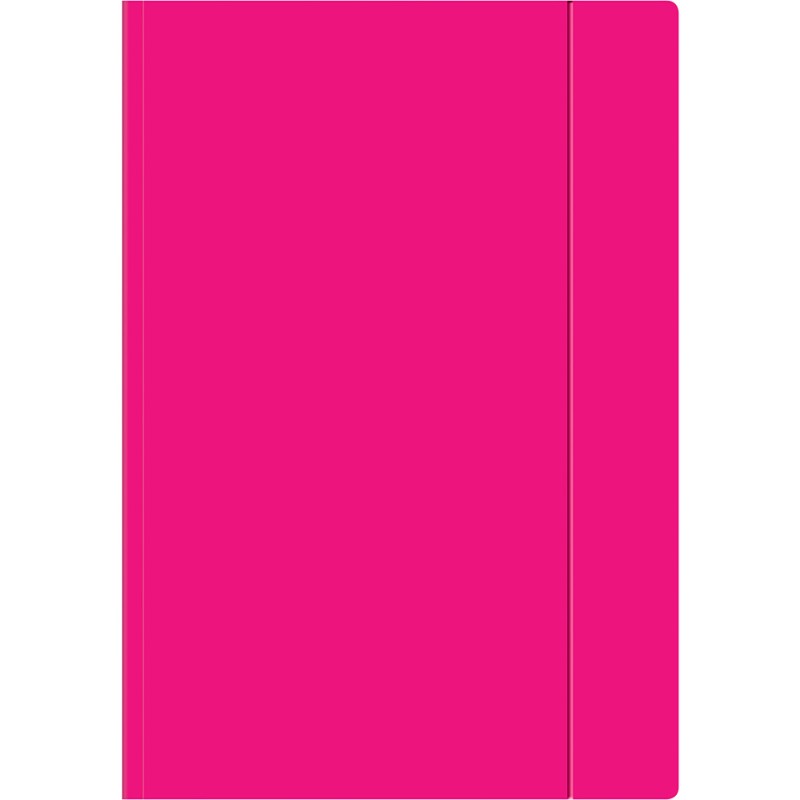 Teczka z gumką A4+ FLUO różowa INTERDRUK