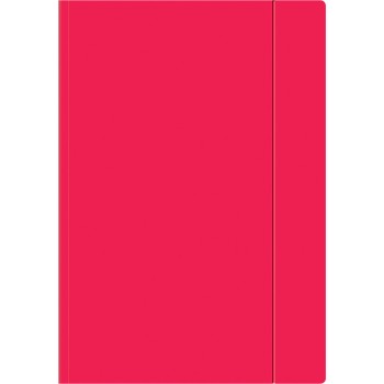 Teczka z gumką A4+ FLUO malinowa INTERDRUK
