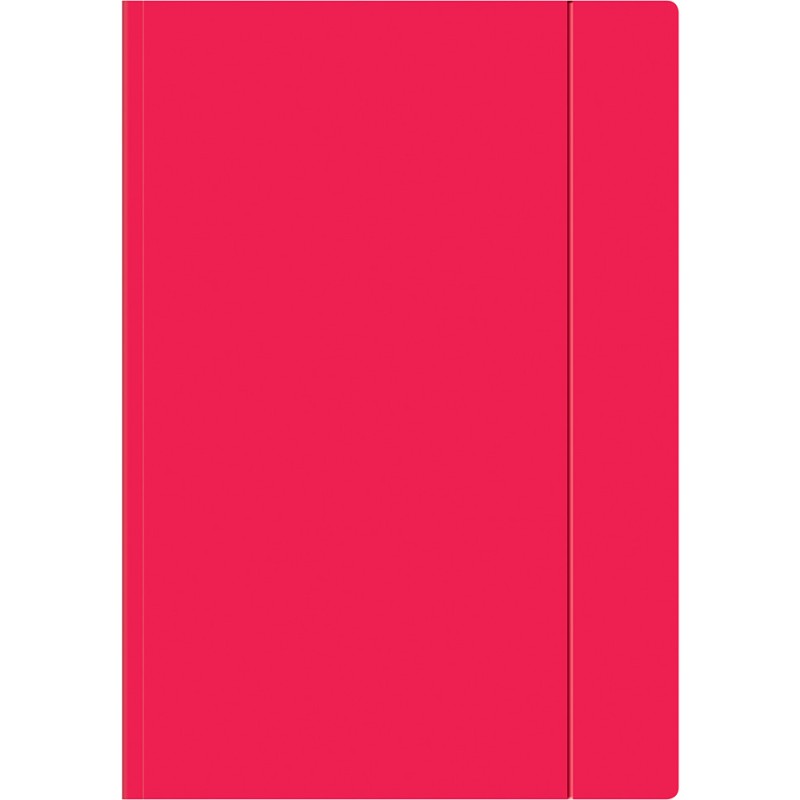 Teczka z gumką A4+ FLUO malinowa INTERDRUK