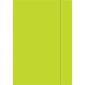 Teczka z gumką A4+ FLUO limonkowa INTERDRUK