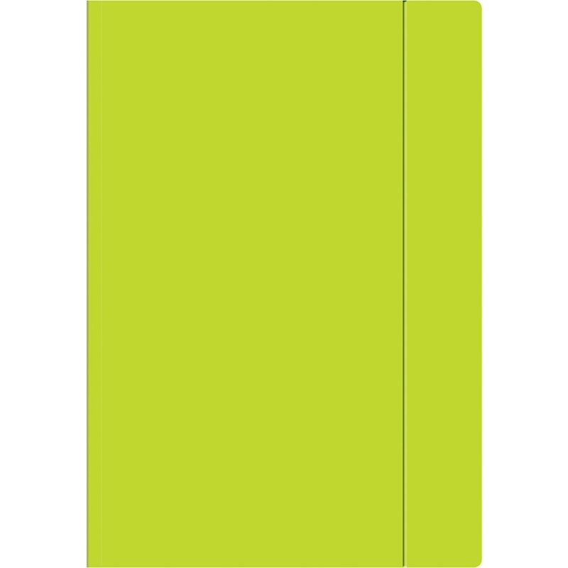 Teczka z gumką A4+ FLUO limonkowa INTERDRUK