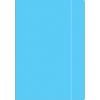 Teczka z gumką A4+ FLUO niebieska INTERDRUK