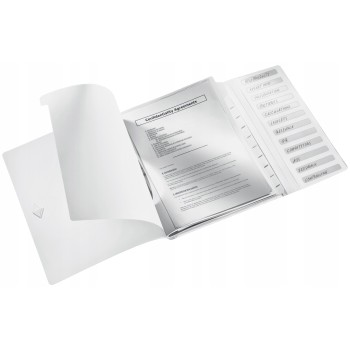 Teczka z gumką 12 przegródek A4 200k biała 46340001 LEITZ WOW