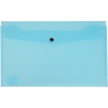 Teczka kopertowa na dokumenty A4 na zatrzask PVC niebieska przezroczysta TP-11-02 BIURFOL