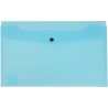Teczka kopertowa na dokumenty A4 na zatrzask PVC niebieska przezroczysta TP-11-02 BIURFOL