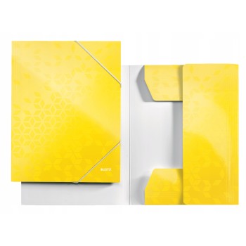 Teczka kartonowa z gumką WOW Leitz, żółta 39820016