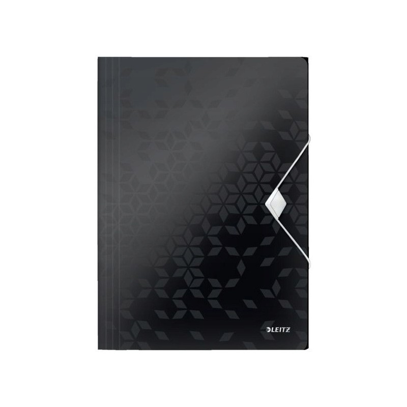 Teczka z gumką PP Leitz WOW, 15 mm, czarna 45990095