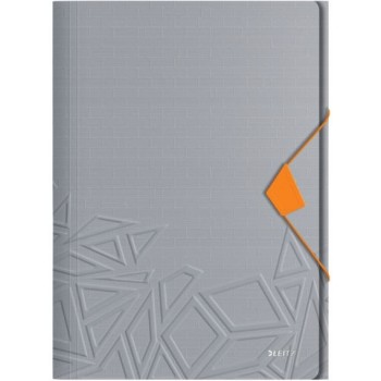 Teczka z gumką Leitz Urban Chic, PP, A4, grzbiet 15 mm, mieści 150 kartek, szara 46490088