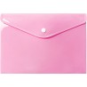 Teczka kopertowa na dokumenty A5 na zatrzask PP pastelowy różowy TKP-A5-01 BIURFOL