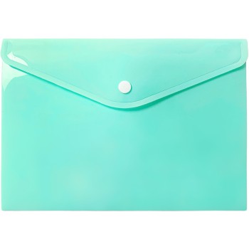 Teczka kopertowa na dokumenty A5 na zatrzask PP pastelowy zielony TKP-A5-04 BIURFOL