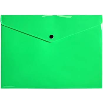 Teczka kopertowa na dokumenty A4 na zatrzask PP neonowy zielony TK-NEON-A4-03 BIURFOL
