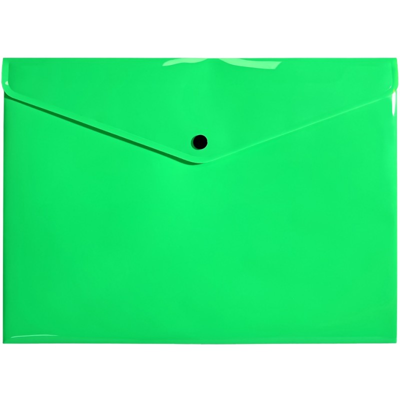 Teczka kopertowa na dokumenty A4 na zatrzask PP neonowy zielony TK-NEON-A4-03 BIURFOL