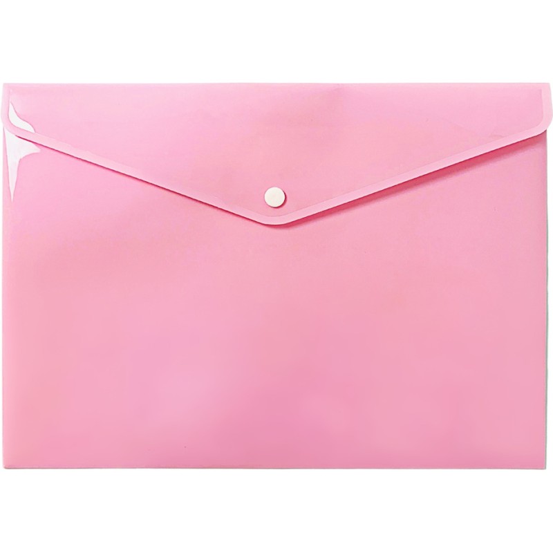 Teczka kopertowa na dokumenty A4 na zatrzask PP pastelowy różowy TKP-A4-01 BIURFOL