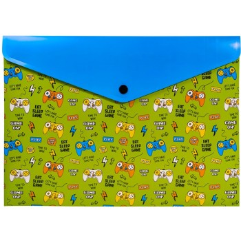 Teczka kopertowa na dokumenty A4 na zatrzask PP wzór Pady TKN-A4-06 BIURFOL