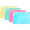 Teczka na dokumenty A5 na suwak PP 10 sztuk mix pastelowy TSP-A5 BIURFOL