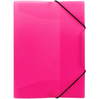 Teczka z gumką na dokumenty A4 PP neonowy różowy TG-NEON-A4-01 BIURFOL