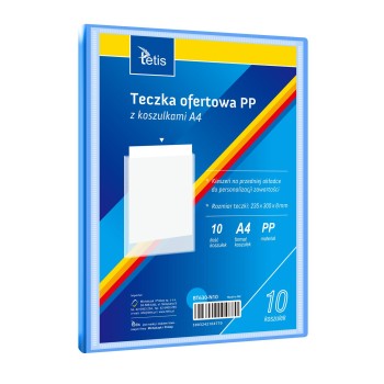 Teczka ofertowa A4 PP 10 koszulek NIEBIESKA BT630-N10 TETIS