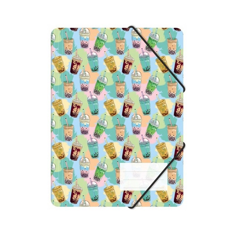 Teczka z gumką A4 PP z nadrukiem BUBBLE TEA TGN-A4-37 BIURFOL