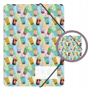 Teczka z gumką A4 PP z nadrukiem BUBBLE TEA TGN-A4-37 BIURFOL