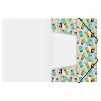 Teczka z gumką A4 PP z nadrukiem BUBBLE TEA TGN-A4-37 BIURFOL