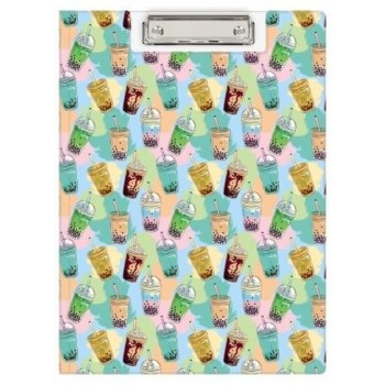 Teczka z klipem A4 z nadrukiem BUBBLE TEA KHN-04-37 BIURFOL