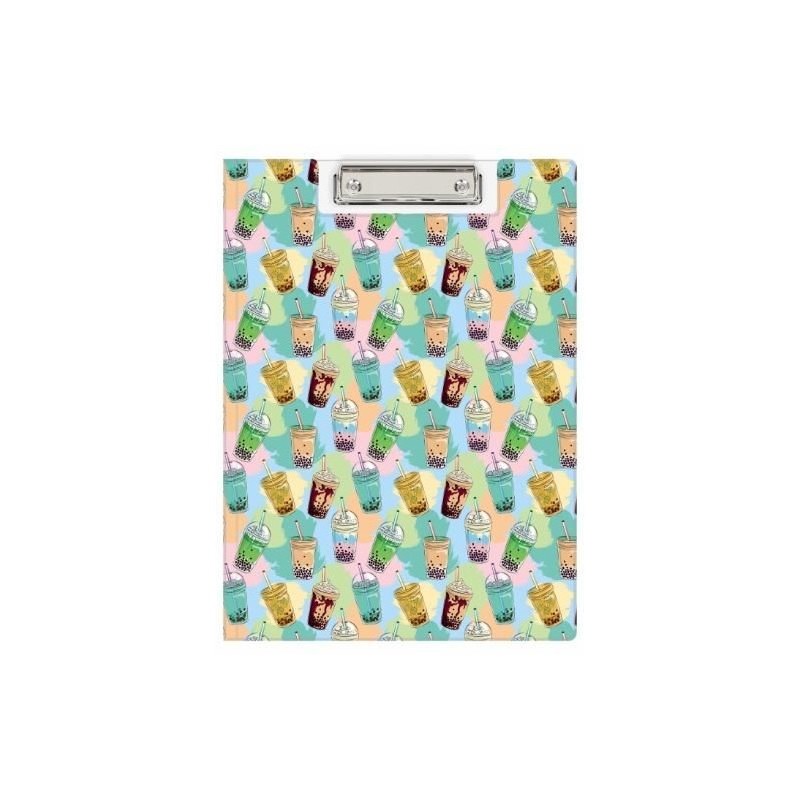 Teczka z klipem A4 z nadrukiem BUBBLE TEA KHN-04-37 BIURFOL