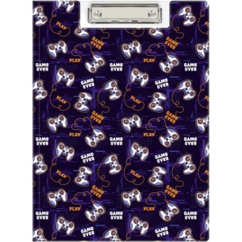 Teczka z klipem A4 z nadrukiem GAMEPAD KHN-04-33 BIURFOL