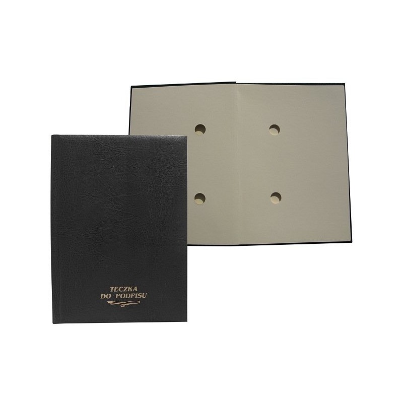 Teczka do podpisu 10k czarna WARTA grzbiet kryty 1824-920-013