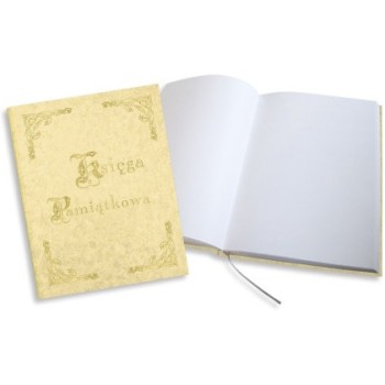 Księga Pamiątkowa złocona beżowa 255x320mm 100kartek 319-033 WARTA