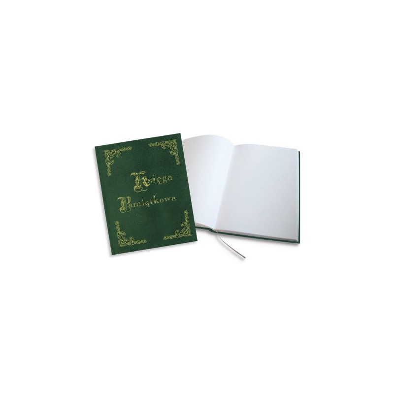 Księga Pamiątkowa złocona zielona 255x320mm 100kartek 319-037 WARTA
