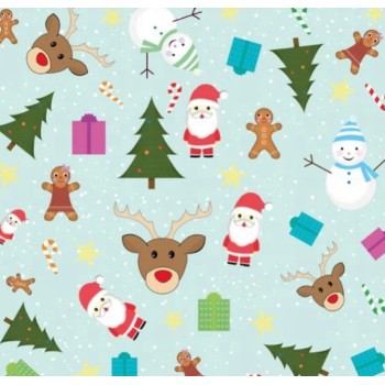 Worek upominkowy CHRISTMAS plastik XXL mix wzorów 92x110 PaKaDo