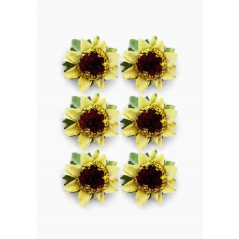 Kwiaty samoprzylepne papierowe SŁONECZNIKI 6szt. 252022 Galeria Papieru